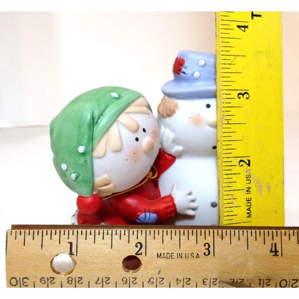 Vintage Bumpkins Snowman & Child by Fabrizio Winter Decoration 3 3/4